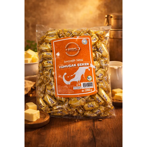 Ünsiyet Tereyağlı Yumuşak Şeker 1 Kg resmi