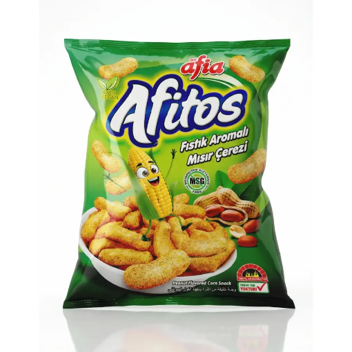 Afia Afitos Yer Fıstıklı Aromalı Mısır Çerezi 50 Gr resmi