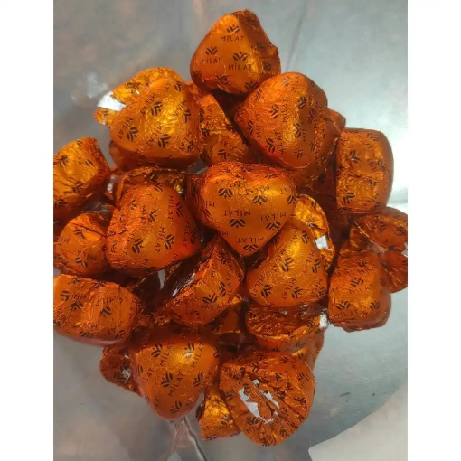 Milat Portakal Dolgulu Kalp Çikolata 500 Gr resmi