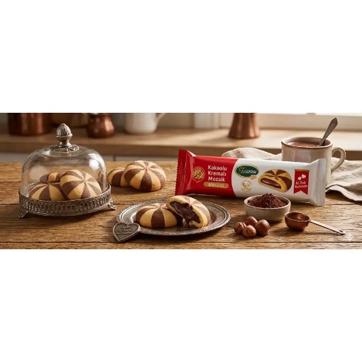 Tatarası Kakao Kremalı Mozaik Bisküvi 40 Gr resmi