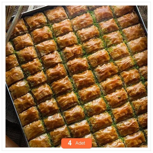 [Kampanya] Ustaoğlu Fıstıklı Baklava 500 Gr Dökme (4 Adet) resmi