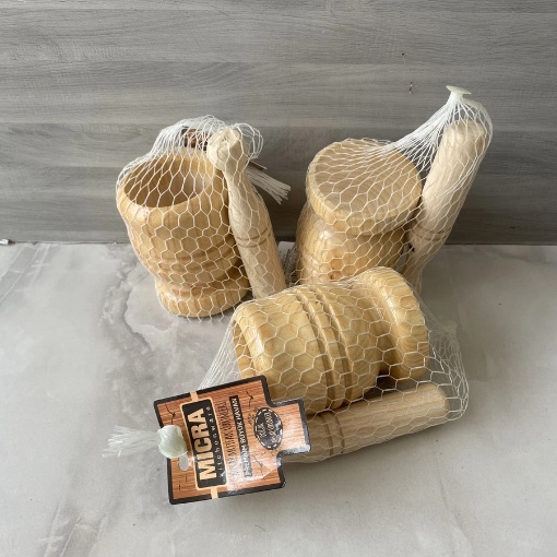 Micra Kitchenware Ahşap Havan 11,5x8 Cm resmi