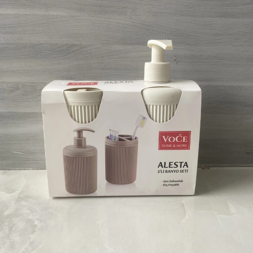 Voce Alesta Sıvı Sabunluk ve Diş Fırçalık Seti (2'li Paket) resmi