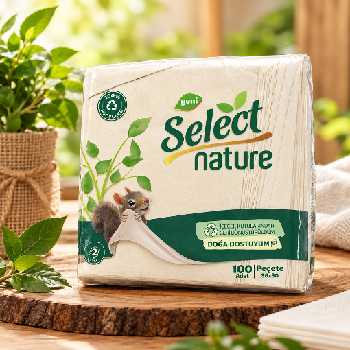 Select Nature Peçete 36 Cm x 30 Cm (100'lü Paket) resmi