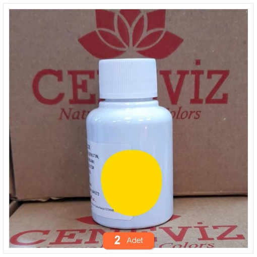 [Kampanya] Ceneviz Sarı Gıda Boyası 40 Gr (2 Adet) resmi