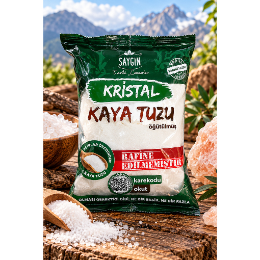 Saygın Kaya Tuzu Öğütülmüş Poşet 500 Gr resmi